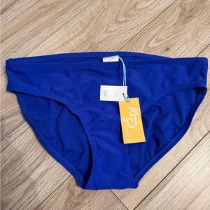 Kona Sol Vibrant Blue Swim Bottoms Medium 8-10 NWT